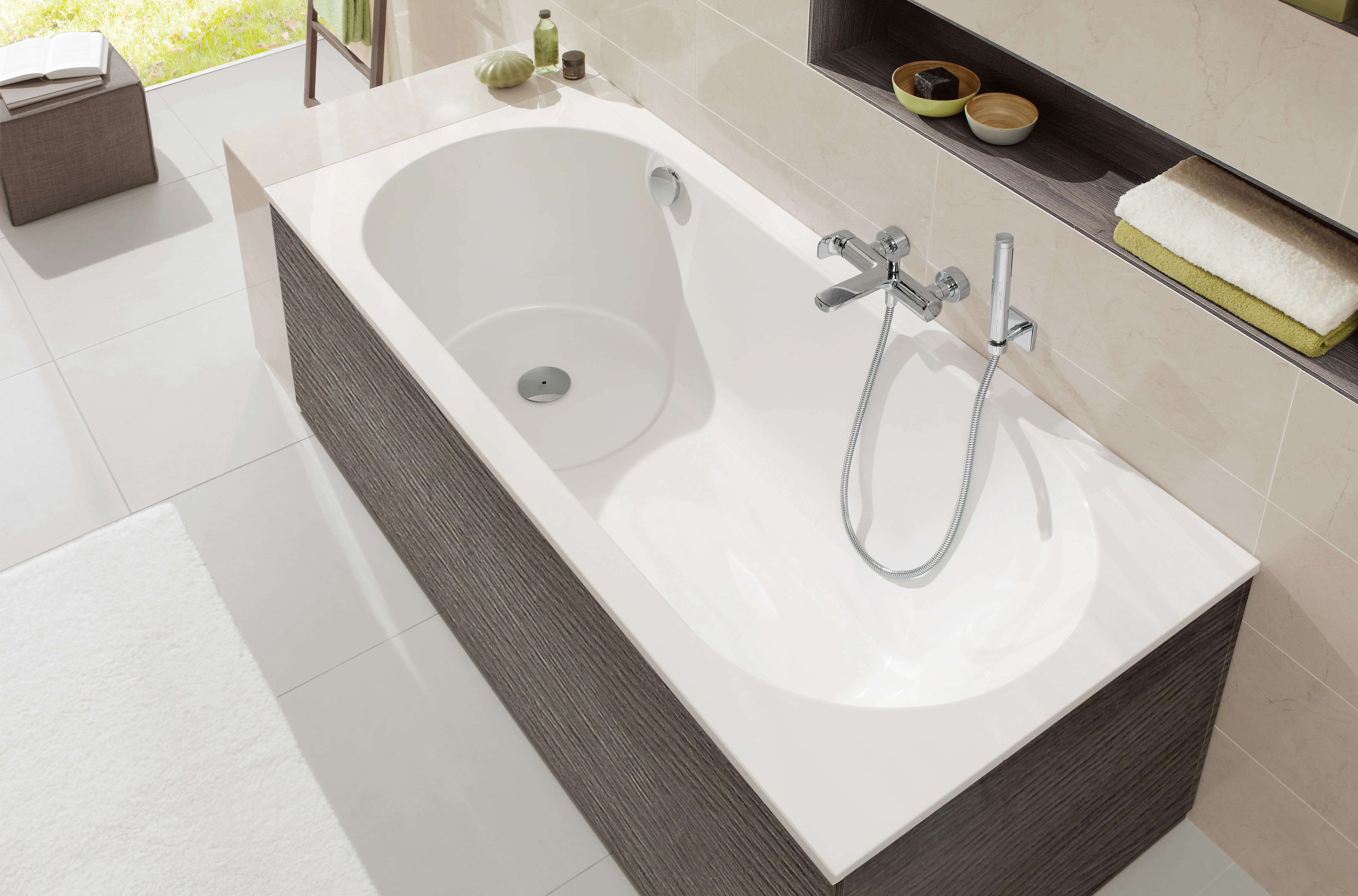 Villeroy & Boch Badewanne „Libra“ rechteck 170 × 75 cm, Fußablauf in Weiß Alpin Villeroy & Boch Badewanne „Libra“ rechteck 170 × 75 cm, Fußablauf in Weiß Alpin
