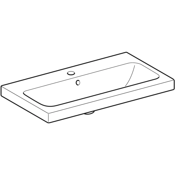 Wandwaschtisch „iCon Light“, mittig, rechteckig 75 × 42 cm