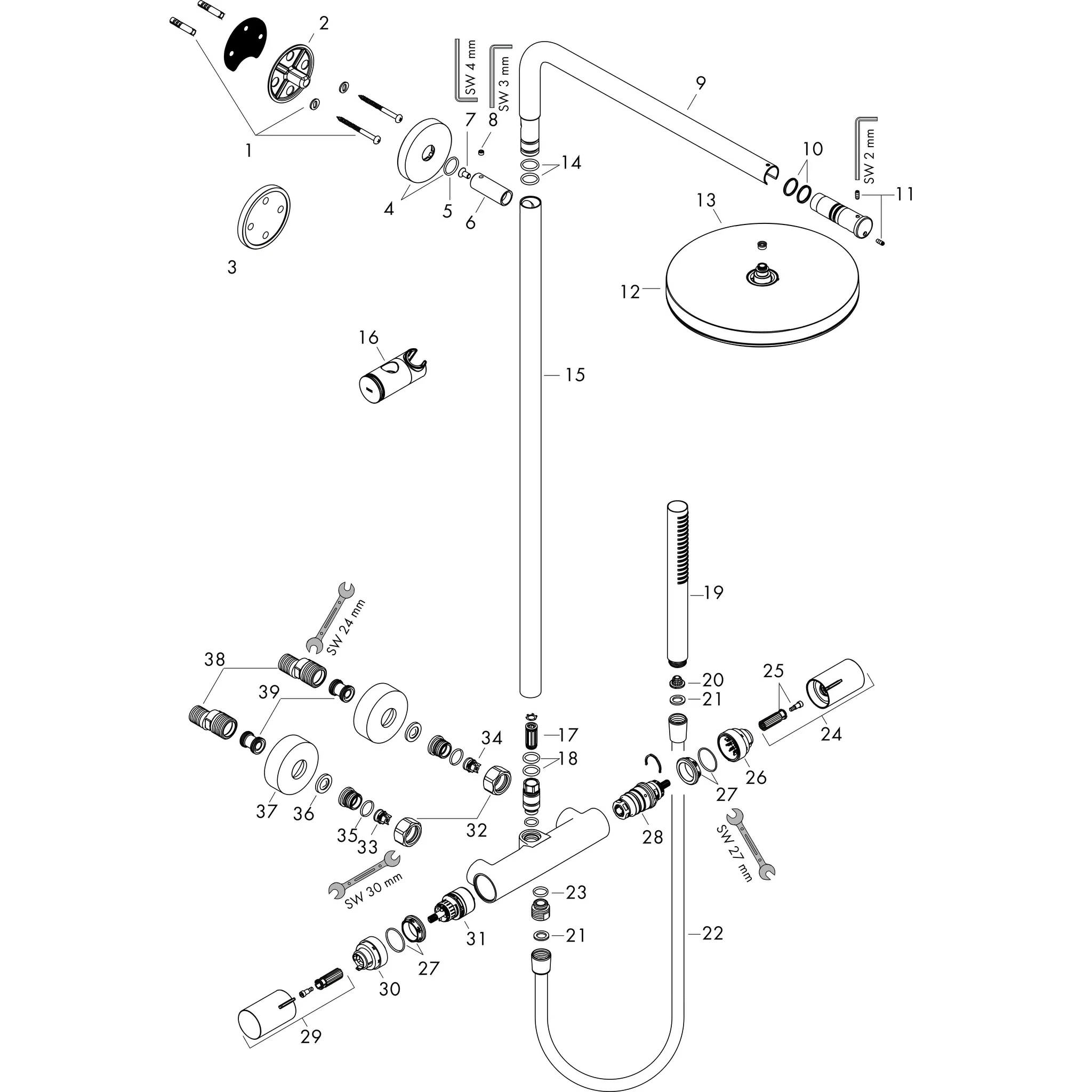 Hansgrohe Duschsystem „Pulsify S Puro“