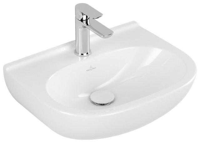 Handwaschbecken Compact „O.novo“, ohne Überlauf, mit Hahnlochbohrung 50 × 40 cm 