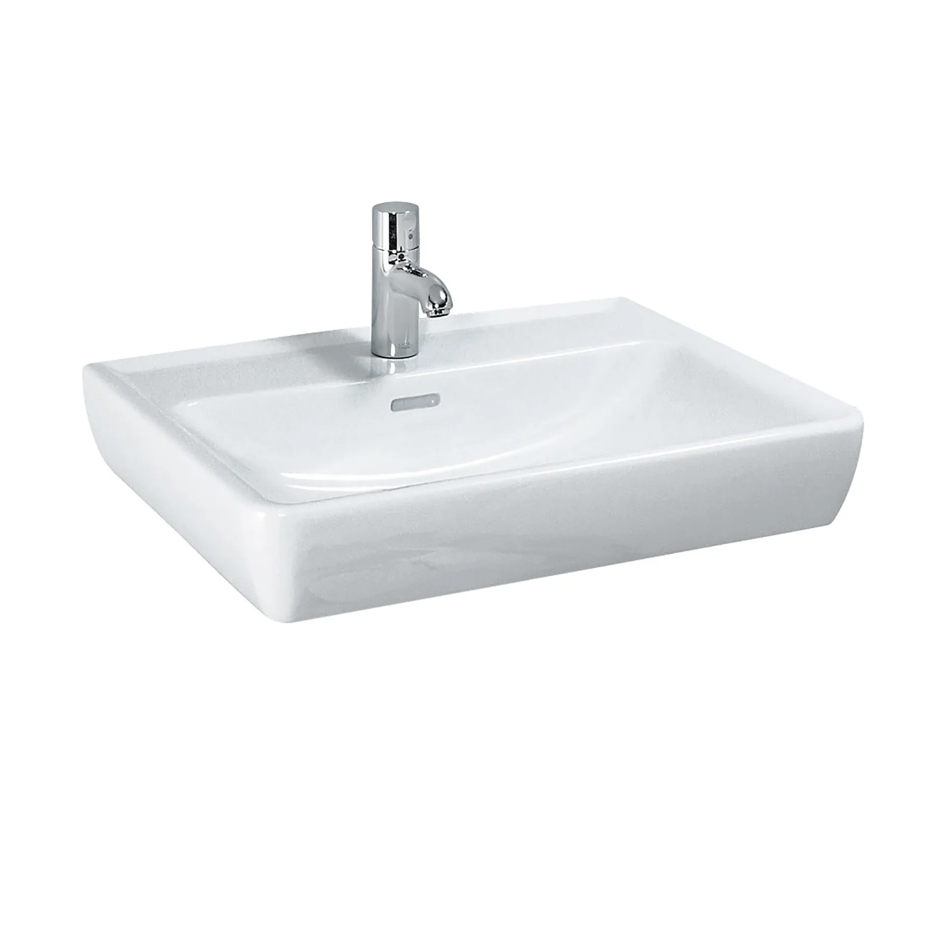 Waschtisch PRO A 480x600x180 1 Hahnloch mit Überlauf weiß