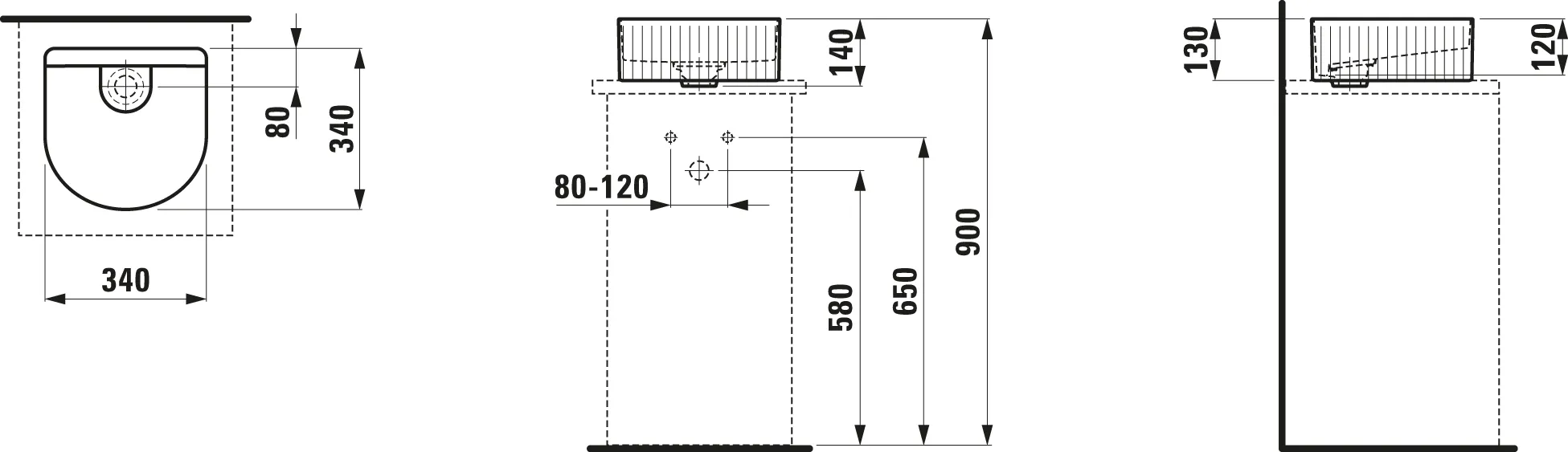 Waschtisch-Schale SONAR 340x340x140 ohne Hahnloch ohne Überlauf mit Textur außen weiß Waschtisch-Schale SONAR 340x340x140 ohne Hahnloch ohne Überlauf mit Textur außen weiß