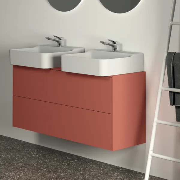 Ideal Standard Waschtischunterschrank „Conca“ 120,2 × 55 × 37,3 cm Sunset matt lackiert Ideal Standard Waschtischunterschrank „Conca“ 120,2 × 55 × 37,3 cm Sunset matt lackiert