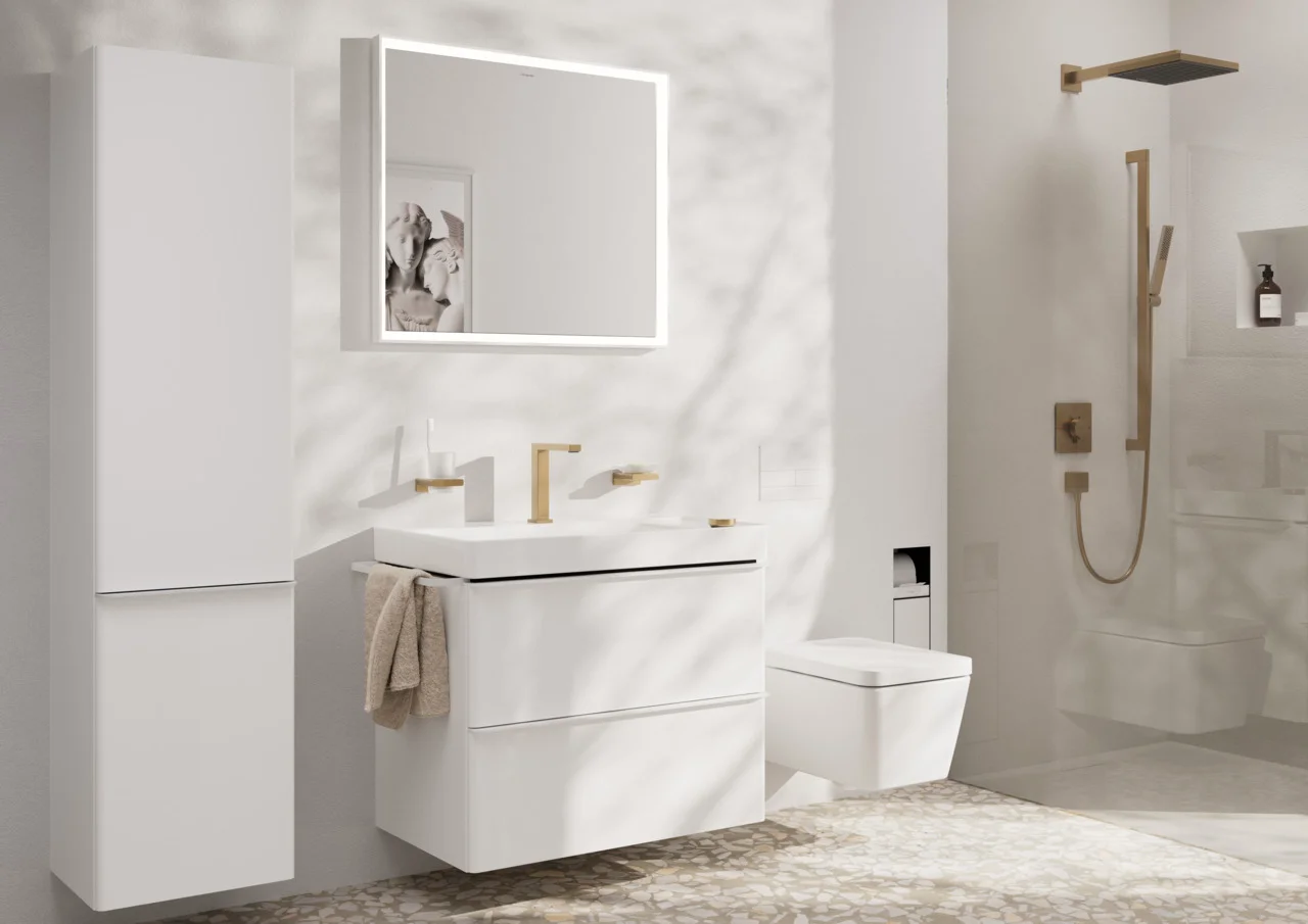 Hansgrohe ShowerSelect Comfort E Thermostat Unterputz, Brushed Bronze, 2 Verbraucher, max. Durchfluss 22,7 l/min, min./max. Betriebsdruck 1/10 bar