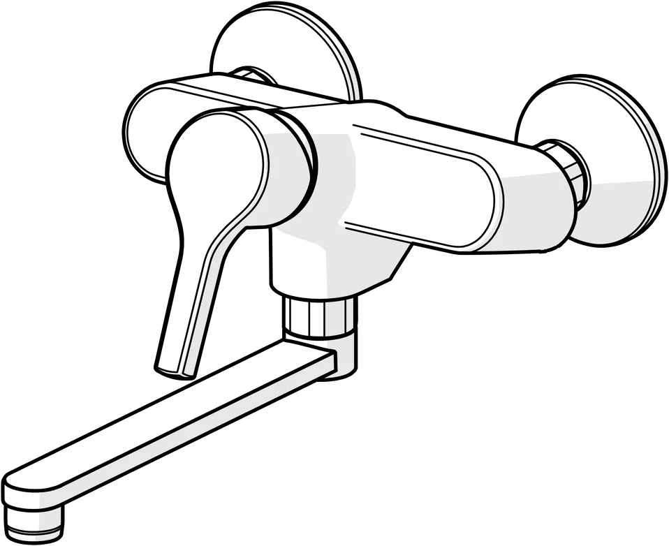 HansaPALENO Einhebelmischer Waschtisch- und Küchenarmatur Chrom 284 mm DN15