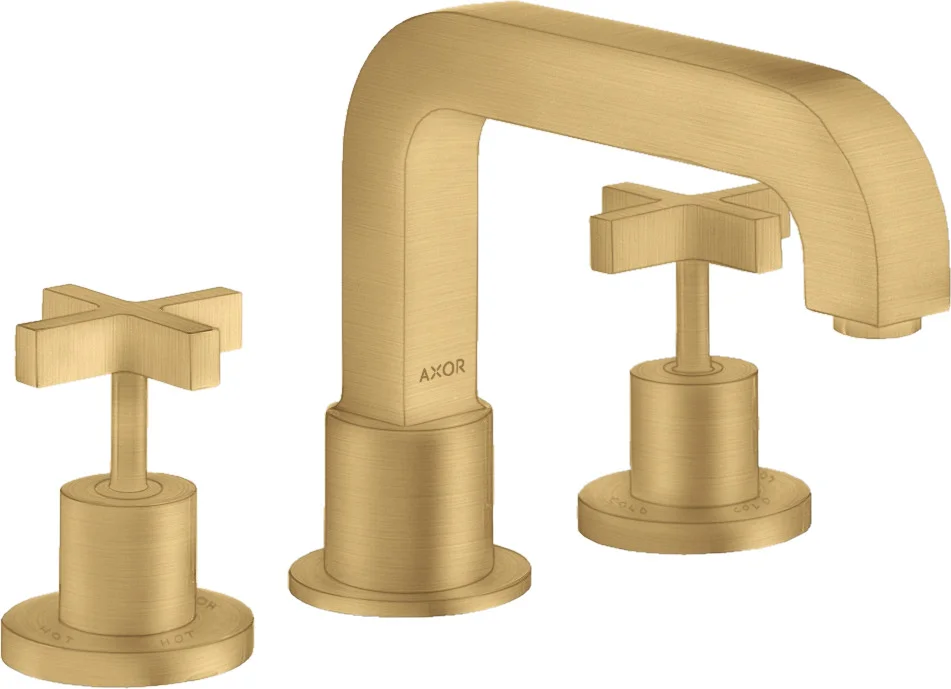 Hansgrohe AXOR Citterio 3-Loch Wannenrandarmatur Brushed Gold, Ausladung 190 mm, Normalstrahl, max. Durchfluss 21,5 l/min
