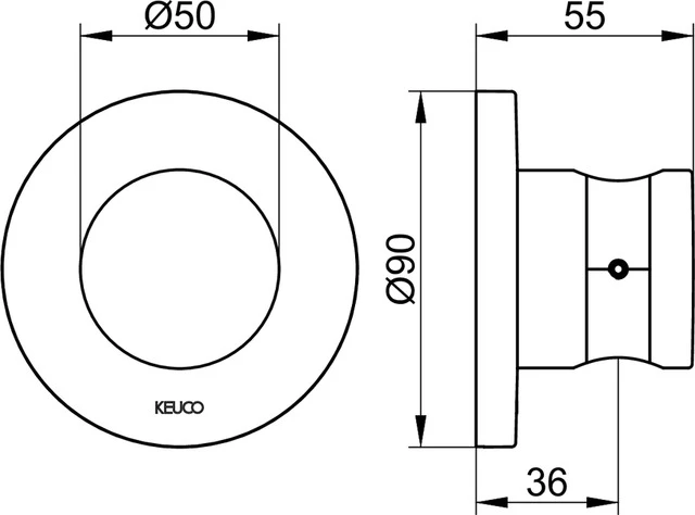 IXMO 59591030001 Wandbrausehalter rund Bronze gebürstet