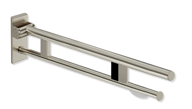 HEWI Mobiler Stützklappgriff Duo, System 900, Edelstahl PVD, Ausladung 850 mm, rechts