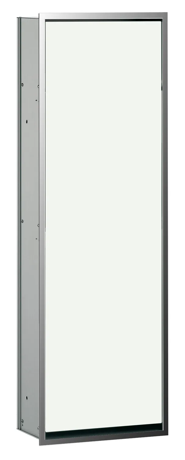Schrank-Modul asis 300 Unterputz, 964 mm, chrom / optiwhite ohne Einbaurahmen Korpusfarbe: chrom|Frontfarbe: optiwhite|Größe: 31,4 × 15,3 × 96,4 cm
