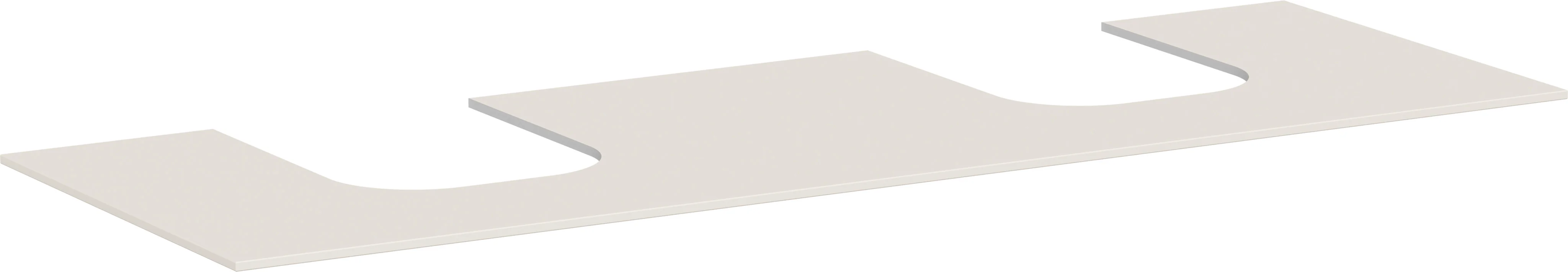 Hansgrohe Xevolos E Konsole Sandbeige Matt, 1.570 x 550 mm, mit 2 Ausschnitten für Aufsatzwaschtisch geschliffen Hansgrohe Xevolos E Konsole Sandbeige Matt, 1.570 x 550 mm, mit 2 Ausschnitten für Aufsatzwaschtisch geschliffen