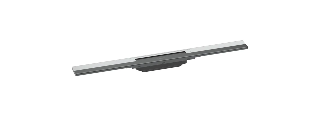 Hansgrohe RainDrain Flex Duschrinne 700 mm, Chrom, zweiseitig montierbar, höhenverstellbar um 10 mm, bis zu 60 l/min Ablaufleistung
