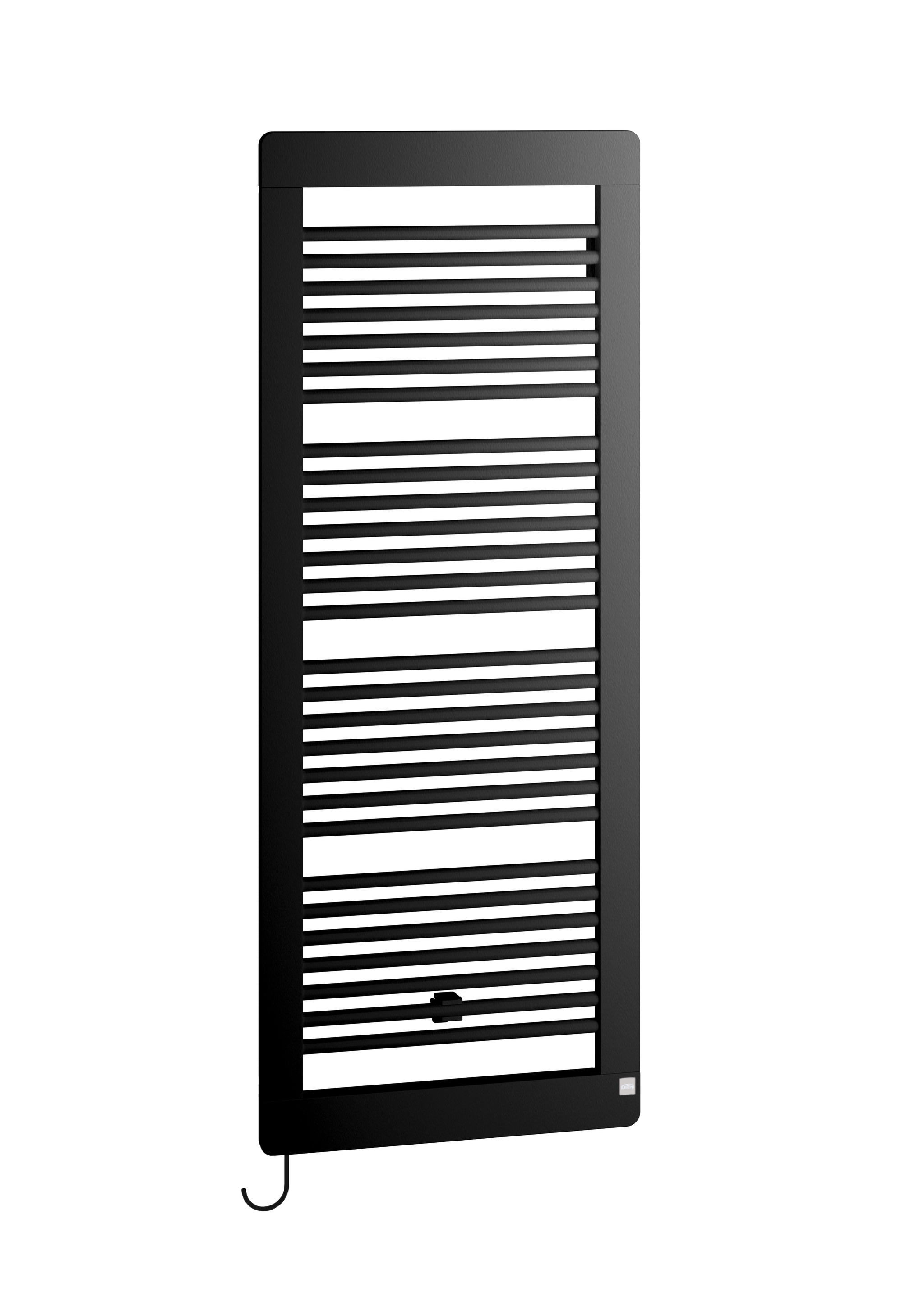 Kermi Design-Elektroheizkörper „Credo® plus-E“ 75 × 173,3 cm in Schwarz Soft