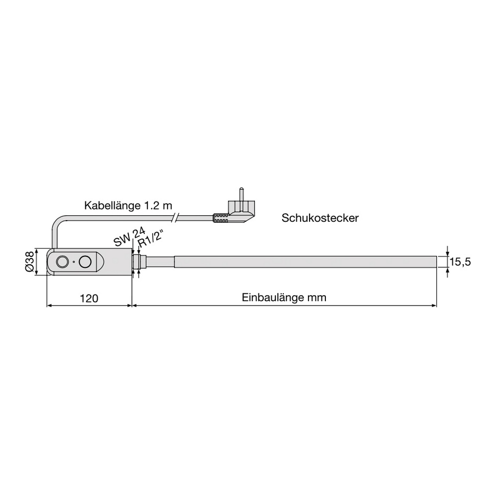 Zubehör Heizstab DBM 300 Leistung 300 Watt, weiß Zubehör Heizstab DBM 300 Leistung 300 Watt, weiß