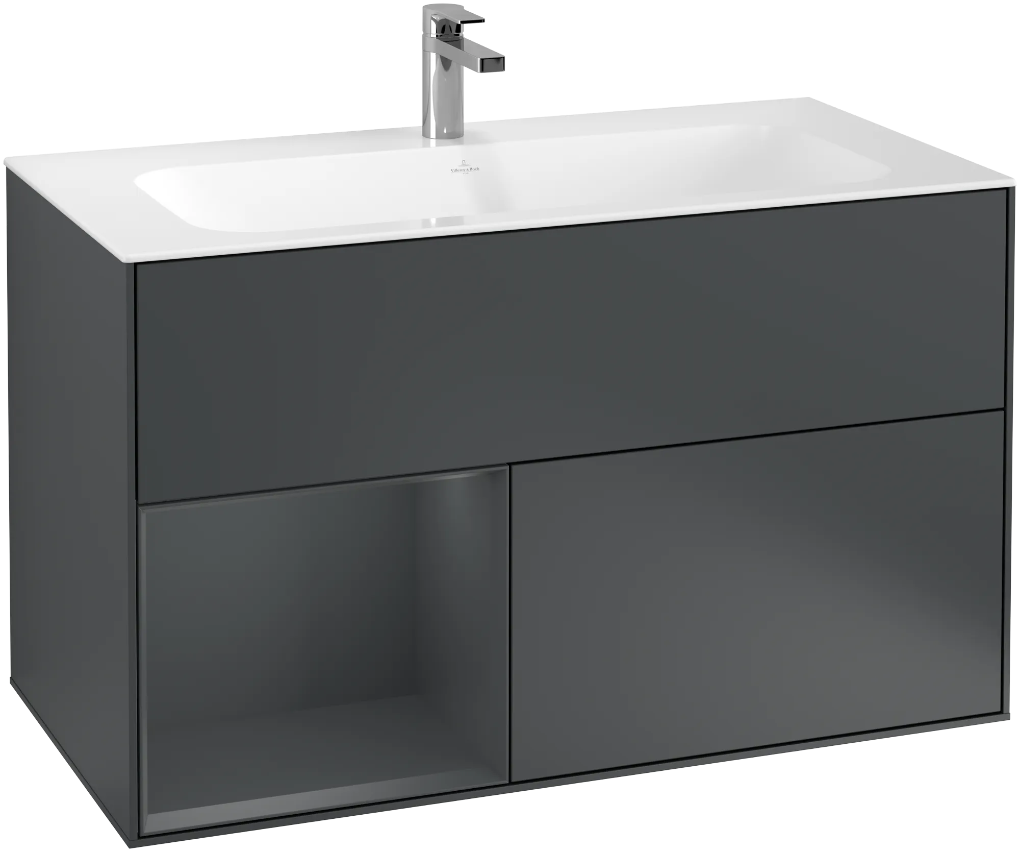 Villeroy & Boch Finion Waschbeckenunterschrank F03, Midnight Blue Matt Lacquer, 996x591x498mm
