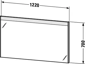 Duravit Spiegel „Brioso“ 122 × 70 cm