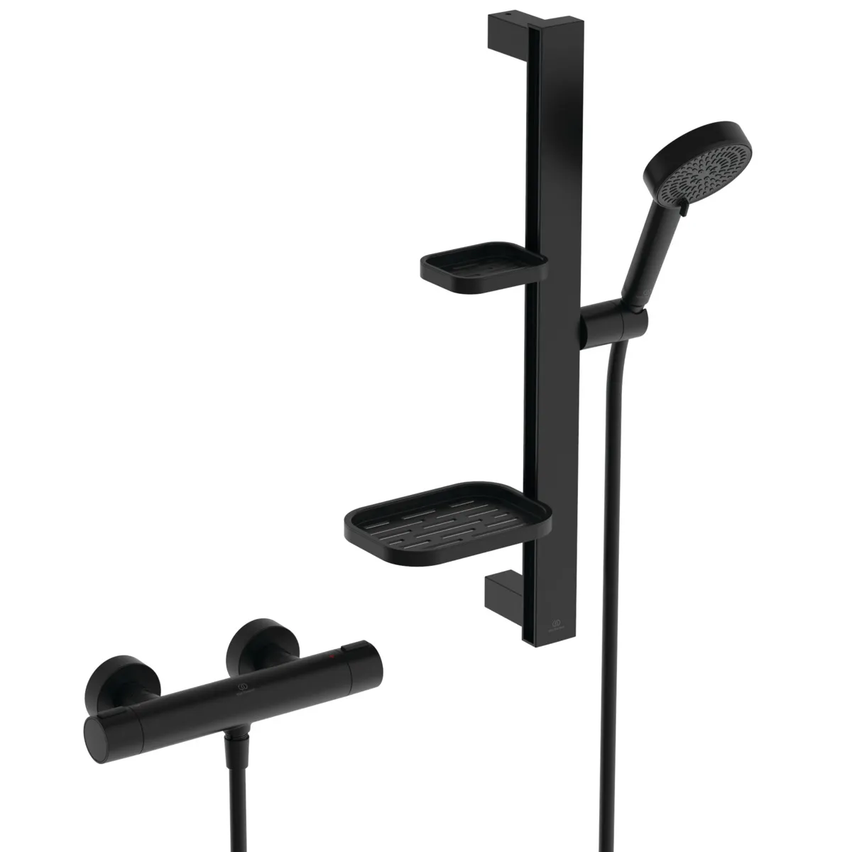 Gleitstangekombination „Ceratherm Alu“, Befestigung verdeckt Gleitstangekombination „Ceratherm Alu“, Befestigung verdeckt