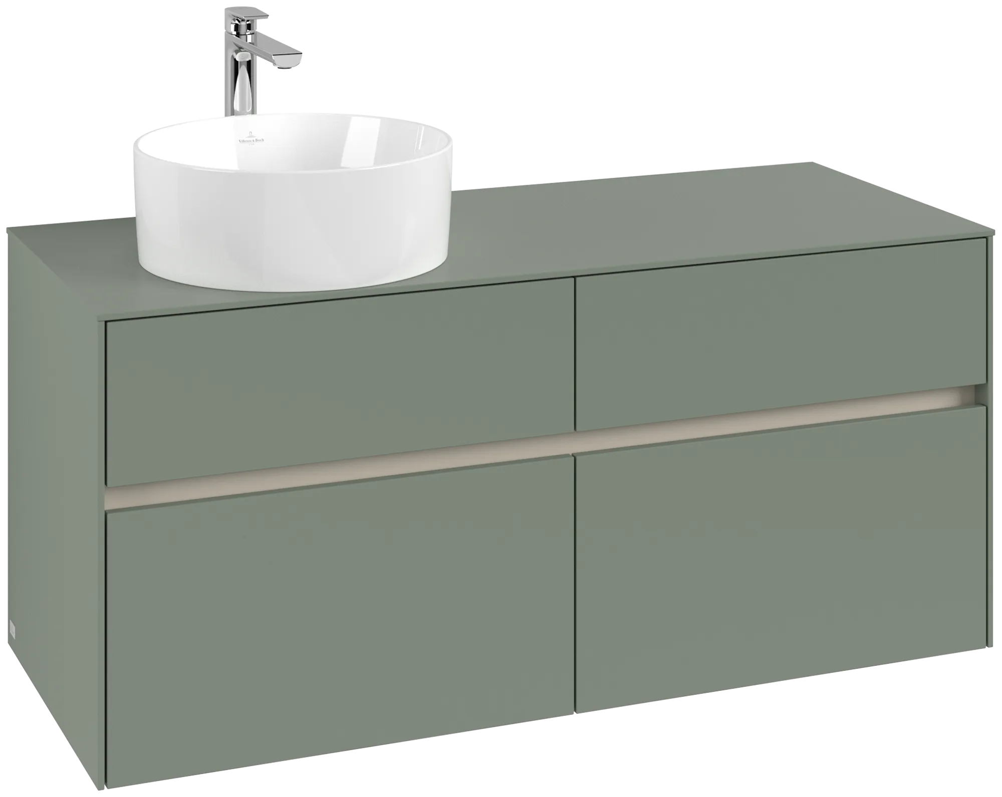 Villeroy & Boch Collaro Waschbeckenunterschrank C04200 1200x548x500mm 4 Ausz. WT li Soft Green