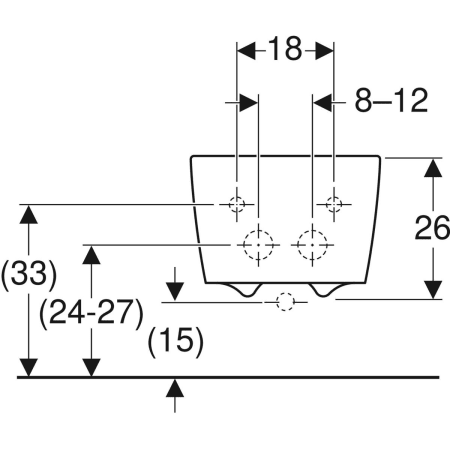 Wand-Bidet „iCon Square“, mit Überlauf, Befestigung verdeckt 35 × 26 × 54 cm in weiß alpin Wand-Bidet „iCon Square“, mit Überlauf, Befestigung verdeckt 35 × 26 × 54 cm in weiß alpin