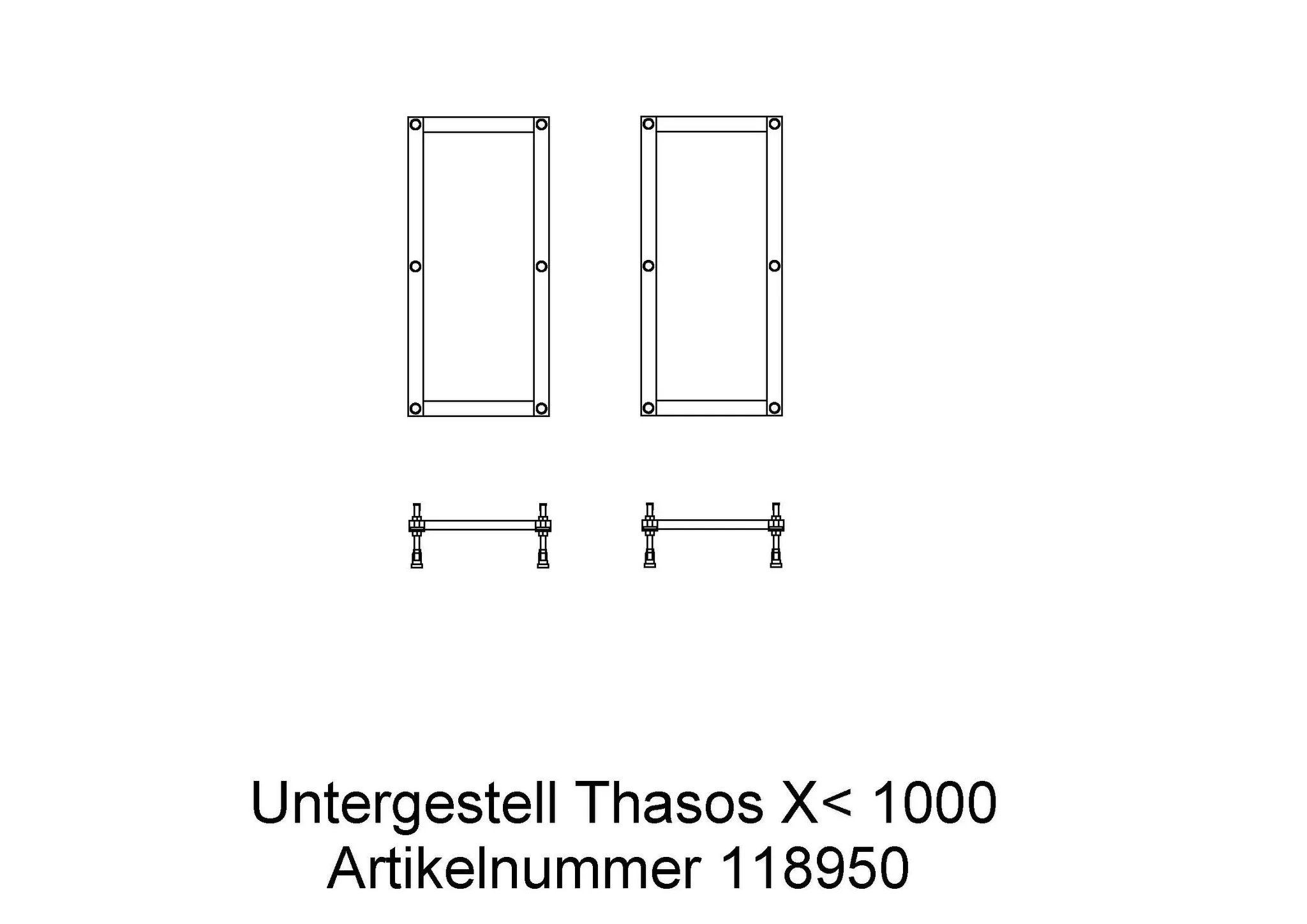 Hoesch Untergestell für Duschwanne „Samar“ 80 × 75 cm Hoesch Untergestell für Duschwanne „Samar“ 80 × 75 cm