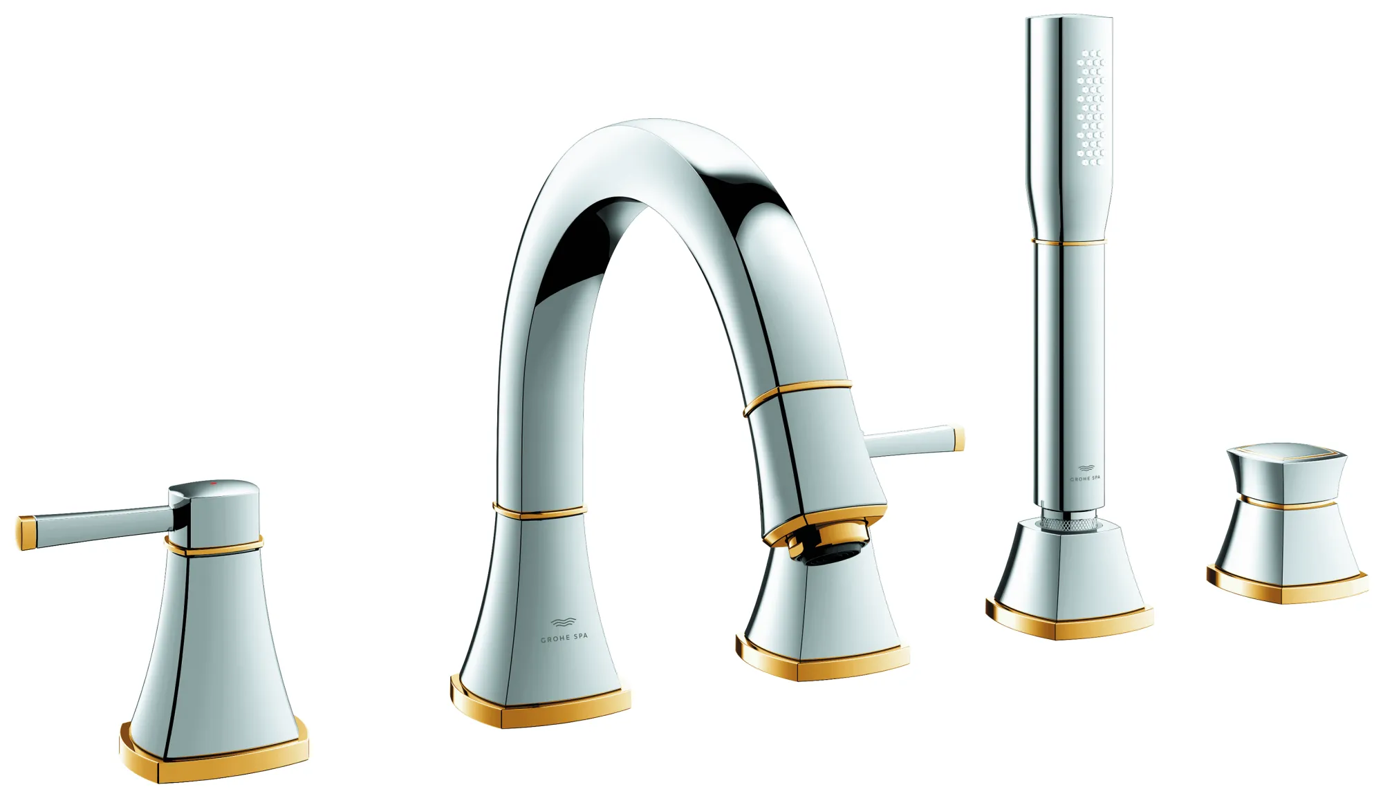 Grohe Grandera 5-Loch-Wannen-Kombination 29415 chrom/gold Grohe Grandera 5-Loch-Wannen-Kombination 29415 chrom/gold