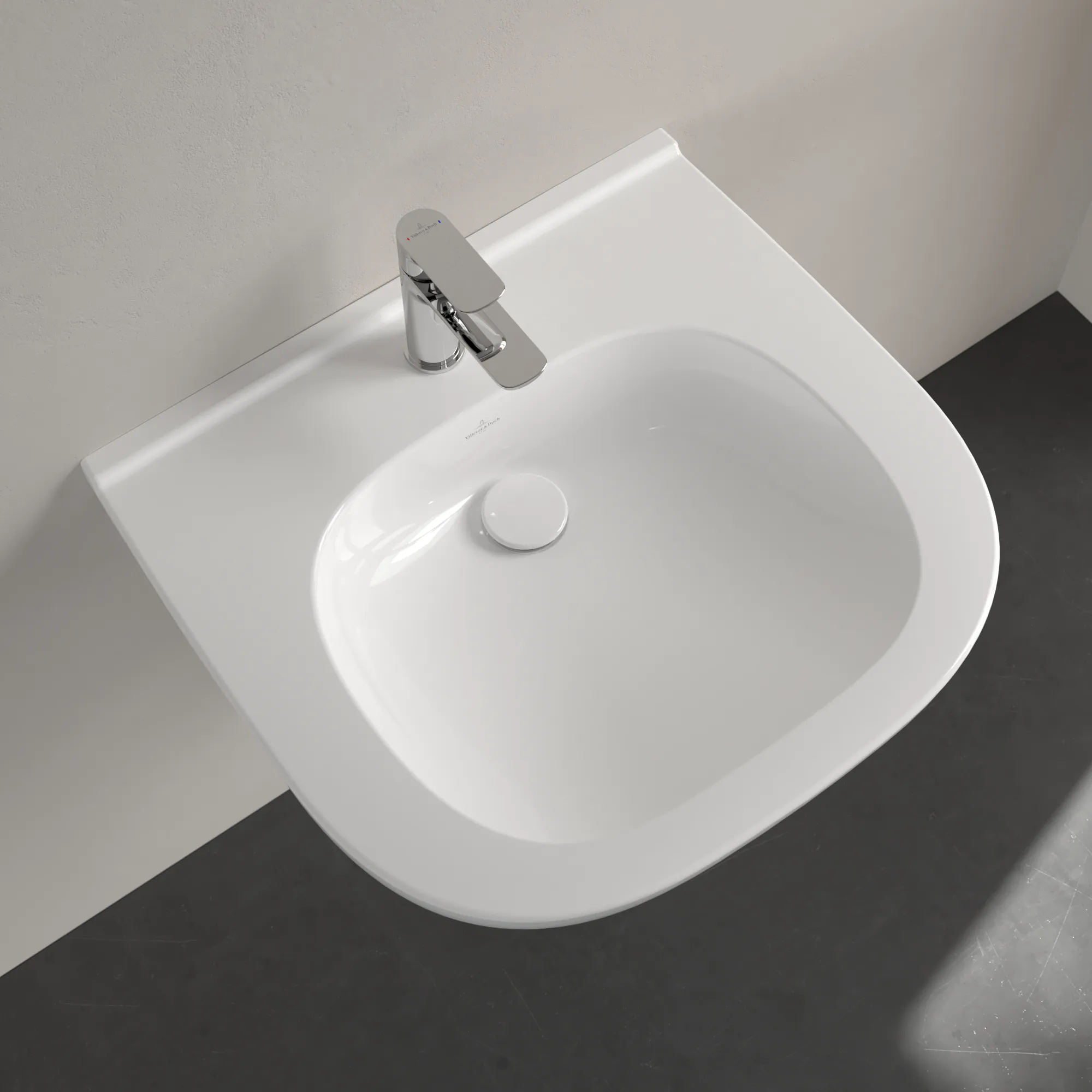 Villeroy & Boch Wandwaschbecken ViCare, oval, 600x550x195 mm, weiß Alpin AntiBac CeramicPlus, barrierefrei, unterfahrbar