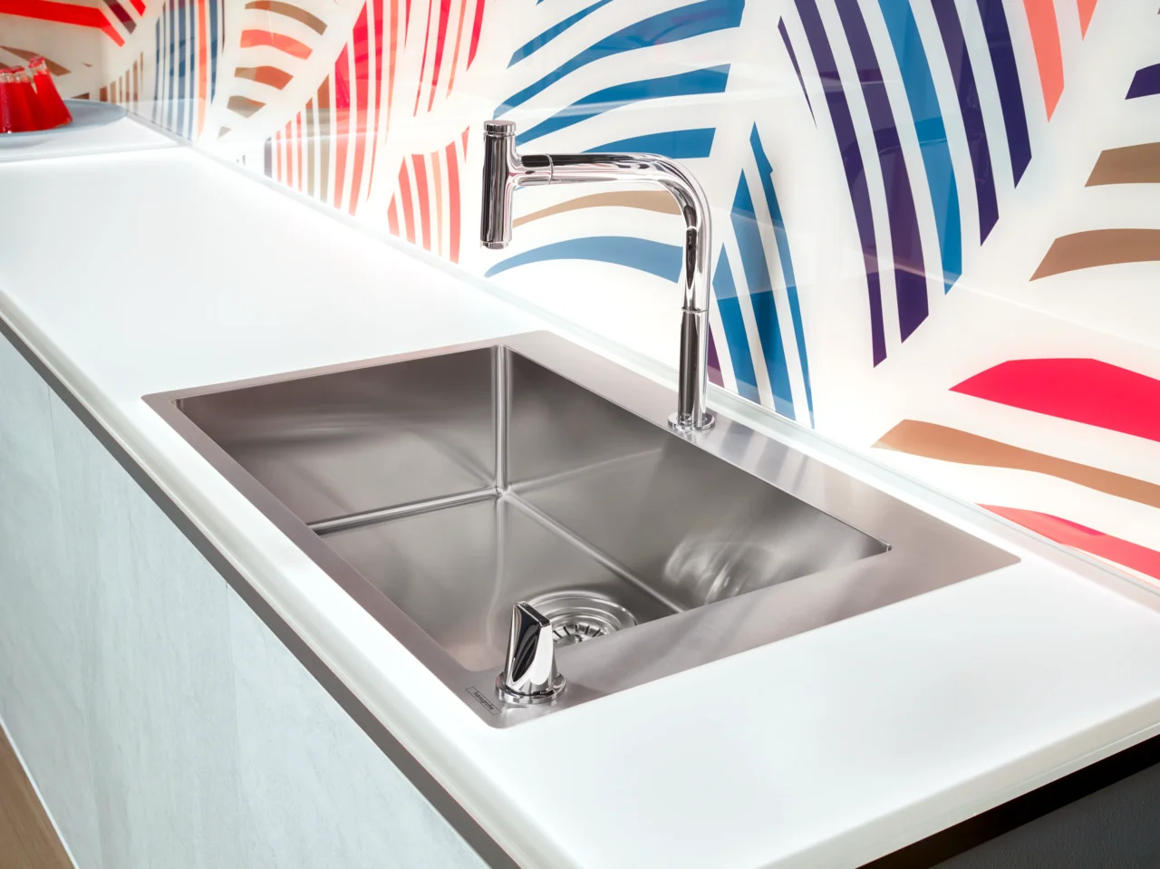 Hansgrohe Einbauspüle S71 Edelstahl, 740 x 480 mm, 1 Hauptbecken, flach aufliegend oder flächenbündig