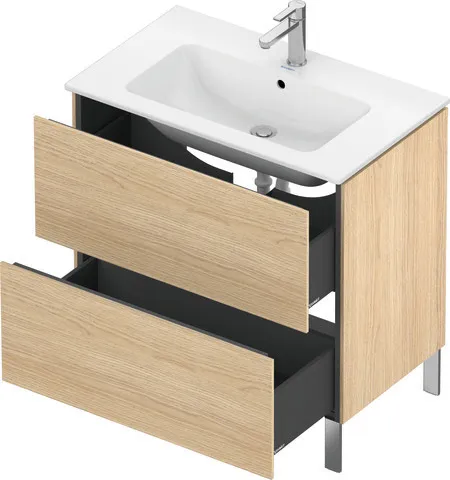 Duravit Waschtischunterschrank bodenstehend „L-Cube“ 82 × 70,4 × 48,1 cm Eiche Natur Duravit Waschtischunterschrank bodenstehend „L-Cube“ 82 × 70,4 × 48,1 cm Eiche Natur