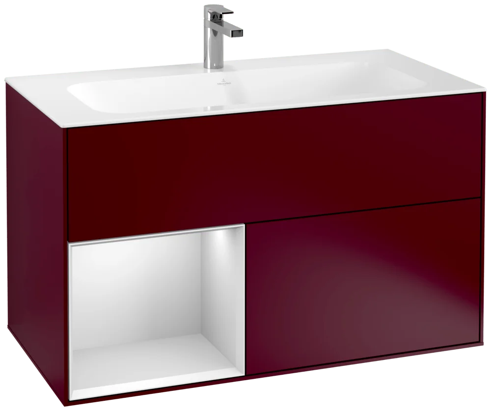 Villeroy & Boch Finion Waschbeckenunterschrank F03, 996x591x498mm, Eckig, Beleuchtet