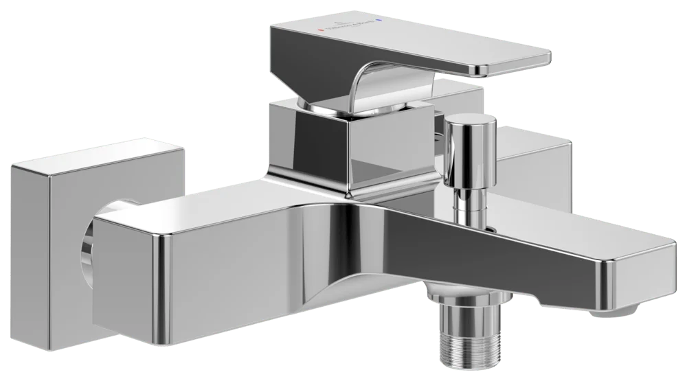 Villeroy & Boch Architectura Square Einhebel-Badewannenarmatur TVT125001000, 210x101x198mm, Chrom Villeroy & Boch Architectura Square Einhebel-Badewannenarmatur TVT125001000, 210x101x198mm, Chrom