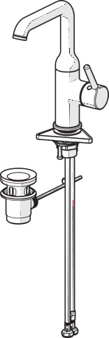 Einhand-Waschtischarmatur mit Zugstange „Vantis Style“ Ausladung 147 mm in Chrom Einhand-Waschtischarmatur mit Zugstange „Vantis Style“ Ausladung 147 mm in Chrom