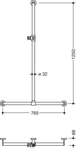 HEWI Haltegriff „System 900“ in Signalweiß HEWI Haltegriff „System 900“ in Signalweiß