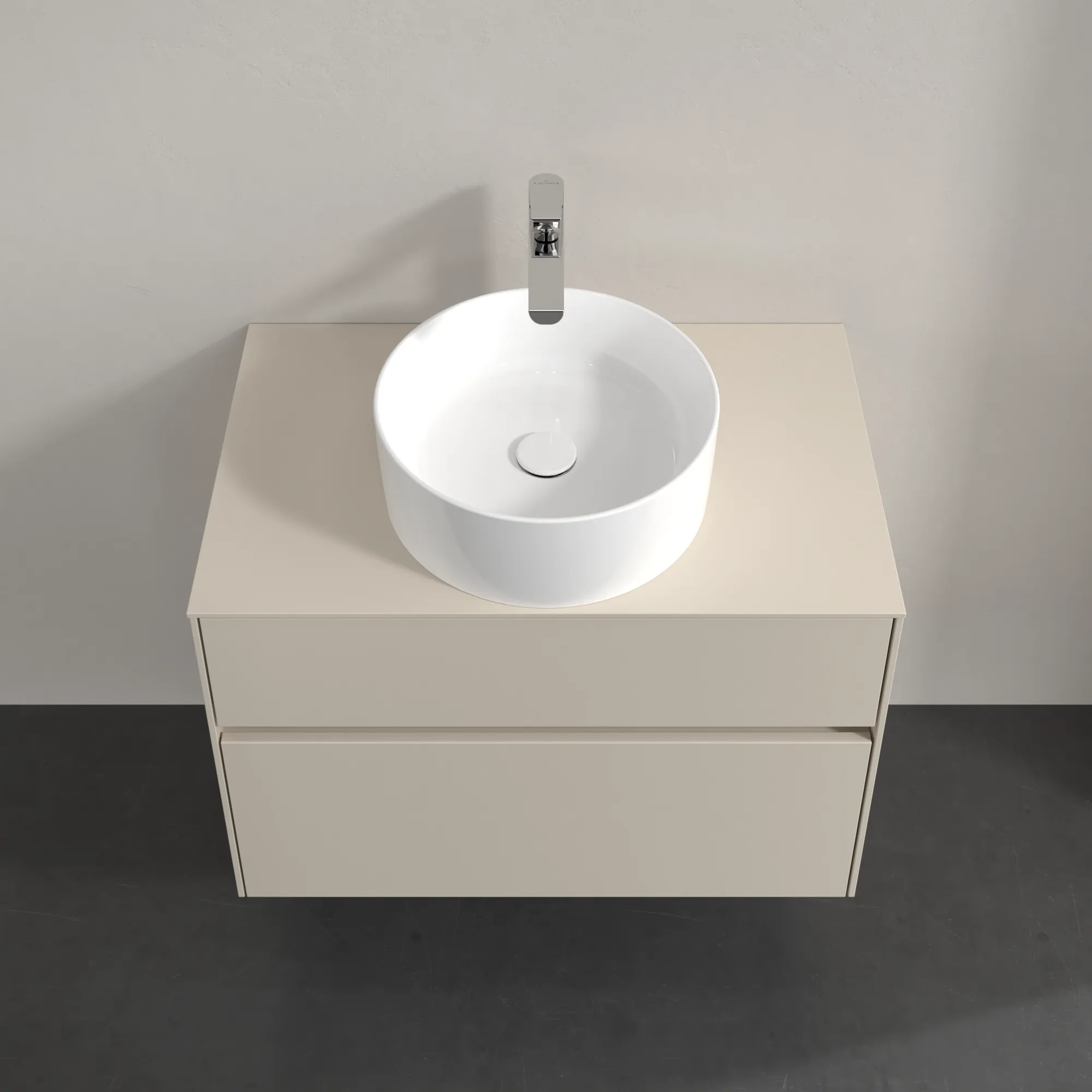 Villeroy & Boch Waschbeckenunterschrank Collaro C037B0, Cashmere Grey, 800x548x500 mm, mit Beleuchtung und SoftClosing, für Aufsatzwaschbecken Villeroy & Boch Waschbeckenunterschrank Collaro C037B0, Cashmere Grey, 800x548x500 mm, mit Beleuchtung und SoftClosing, für Aufsatzwaschbecken