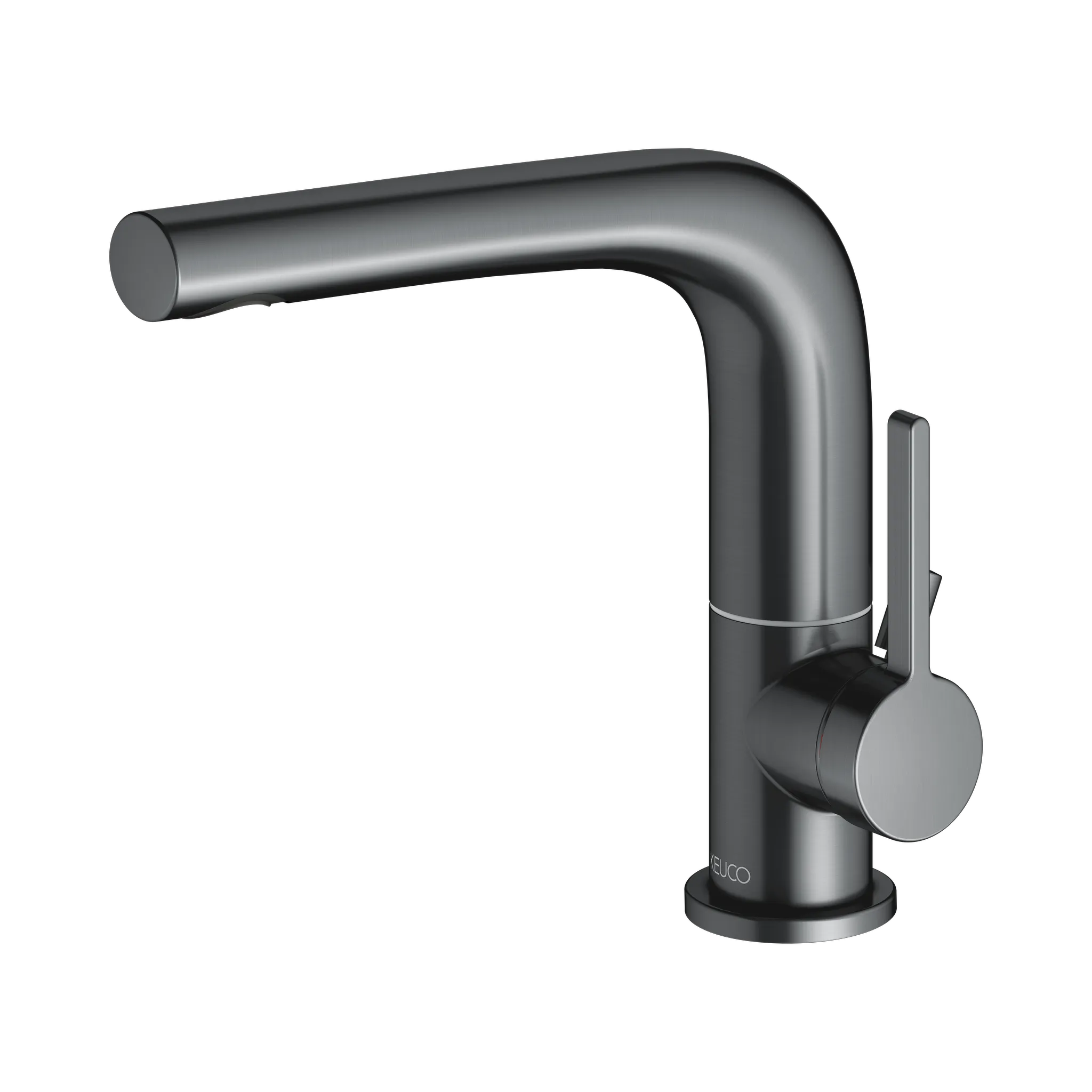 KEUCO EDITION 400 Einhebel-Waschtischmischer 150 schwenkbar mit Zugstangen-Ablaufgarnitur, Schwarzchrom gebürstet KEUCO EDITION 400 Einhebel-Waschtischmischer 150 schwenkbar mit Zugstangen-Ablaufgarnitur, Schwarzchrom gebürstet