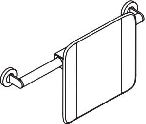 Mobile Rückenstütze,T:150 Wandmontage (A),plvb weiß tiefmatt/wem