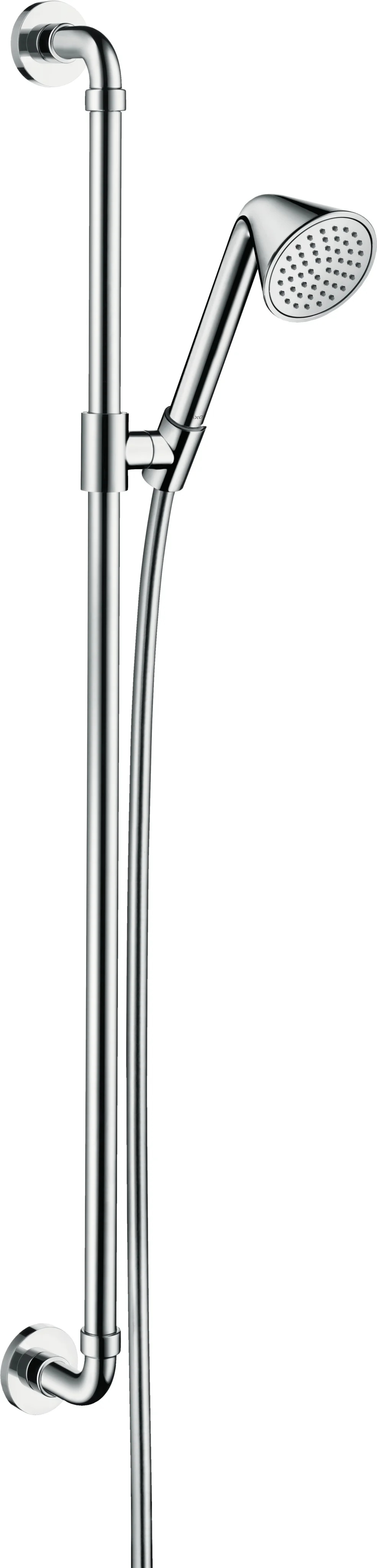Hansgrohe AXOR Showers/ Front Brauseset chrom, 0,90 m, Handbrause 85 mm Rain, QuickClean, 8,2 l/min, Mindestfließdruck 1 bar