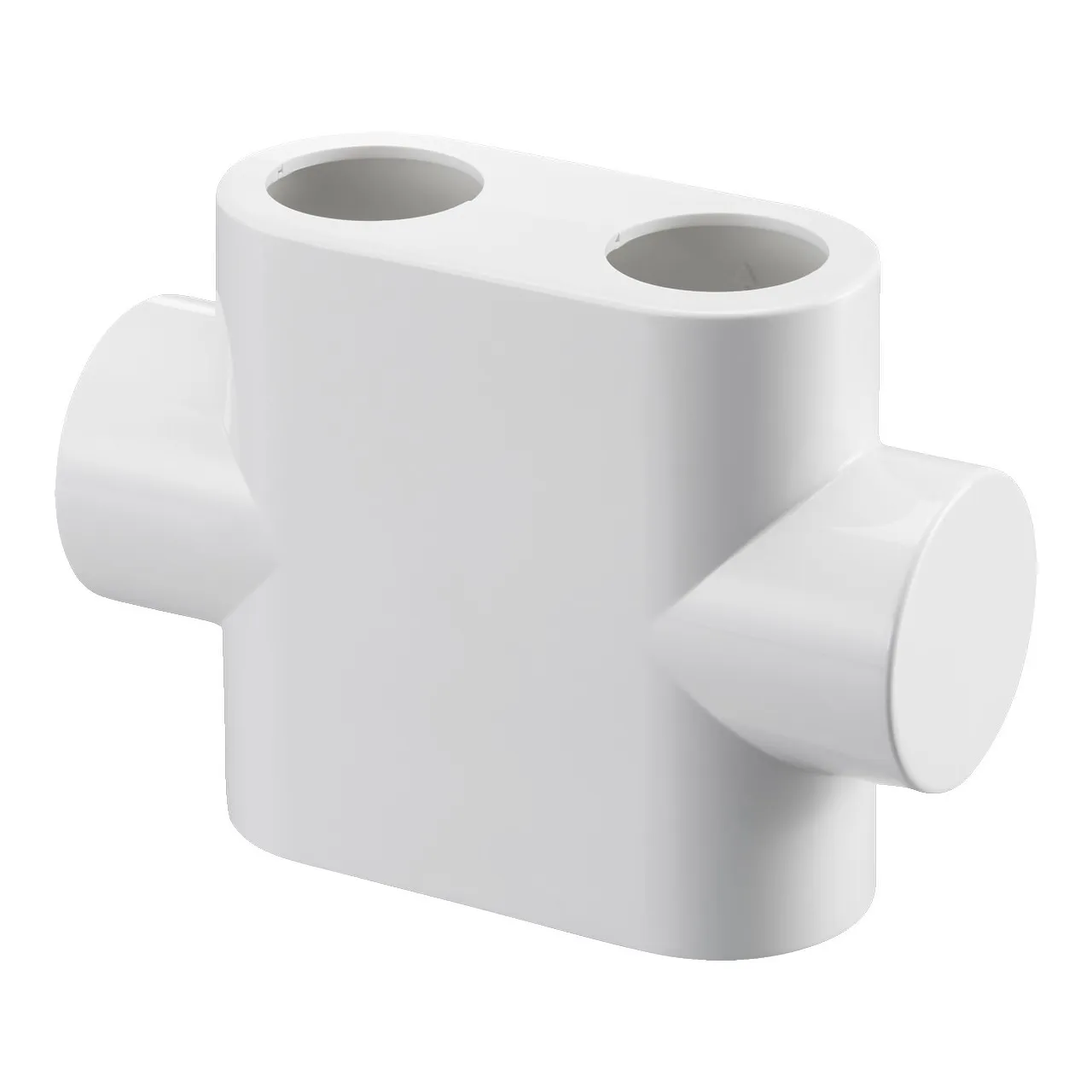 Design in Bad Anschlussgarnitur für Heizkörper mit 50 mm Anschluss Durchgangsform „Multiblock T“ in weiß Design in Bad Anschlussgarnitur für Heizkörper mit 50 mm Anschluss Durchgangsform „Multiblock T“ in weiß