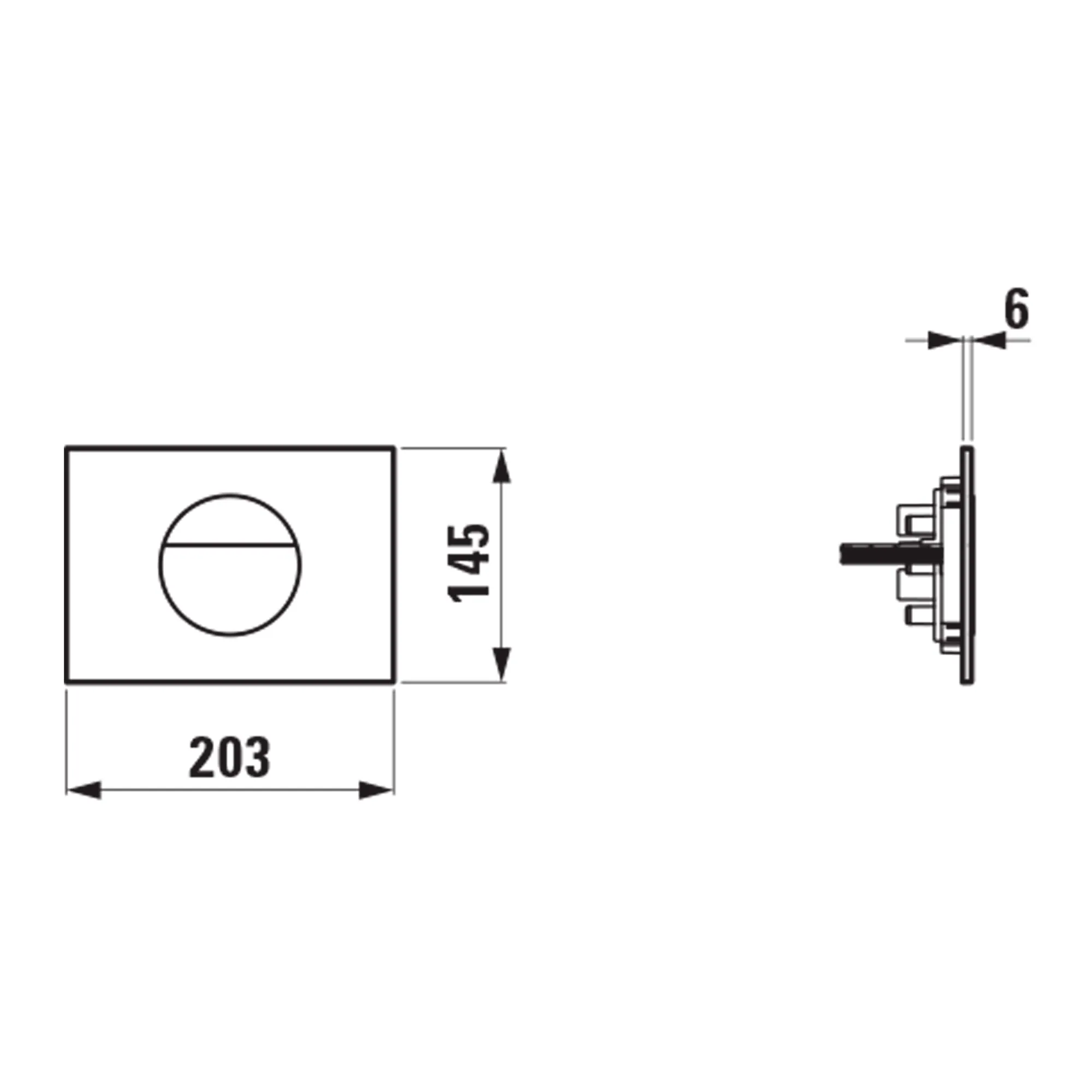 Betätigungsplatte SUNRISE INEO 203x145x6, aus Kunsstoff, für Frontbetätigung oder Betätigung von oben, für Unterputz-Spülkasten mit Dual-Flush 2-Mengen-Spülsystem, weiß Betätigungsplatte SUNRISE INEO 203x145x6, aus Kunsstoff, für Frontbetätigung oder Betätigung von oben, für Unterputz-Spülkasten mit Dual-Flush 2-Mengen-Spülsystem, weiß