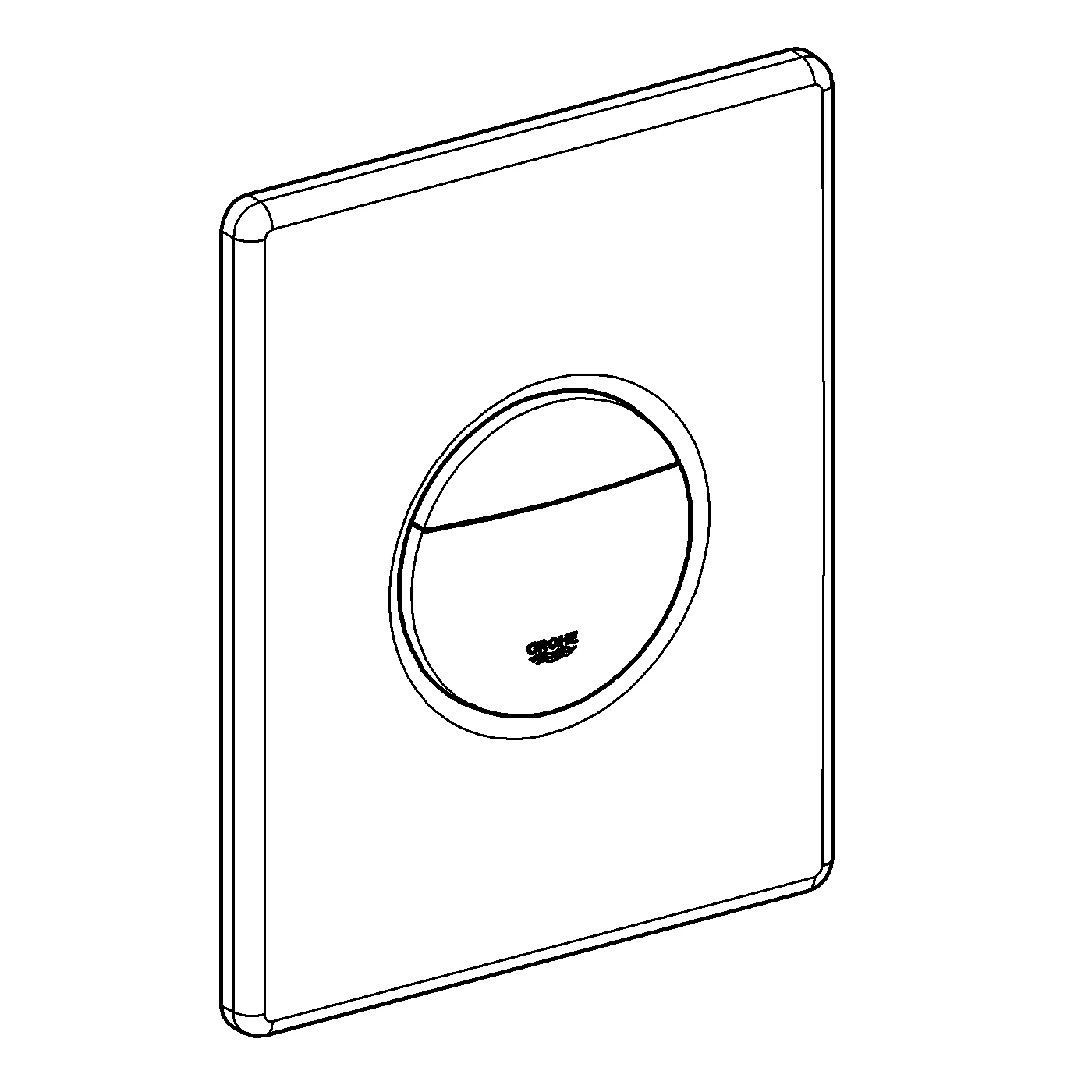 GROHE Abdeckplatte 42375 mit Drucktaste chrom
