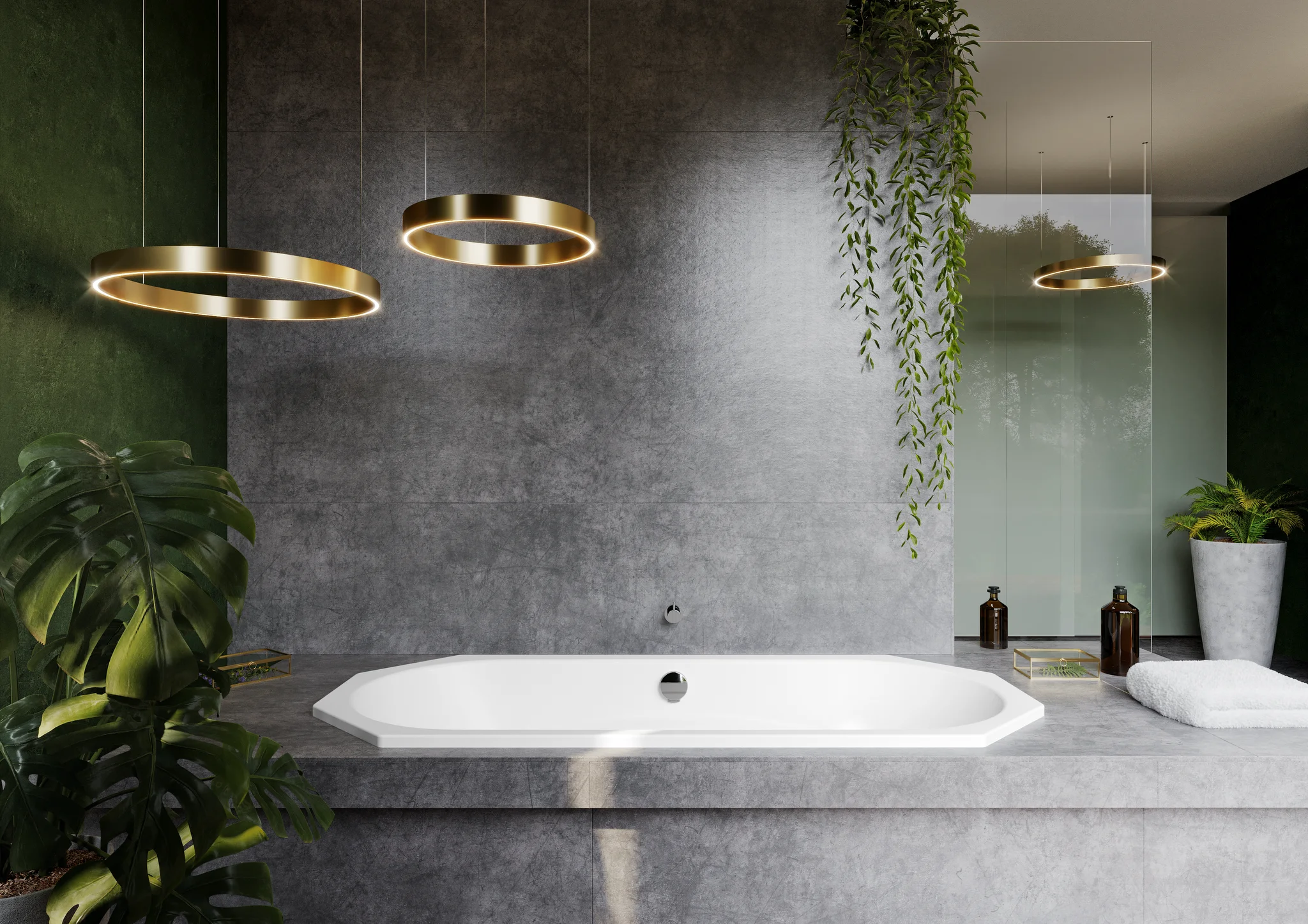 Kaldewei VAIO DUO 8 Badewanne, 1800x800 mm, alpinweiß, Achteckform mit integrierten Armlehnen