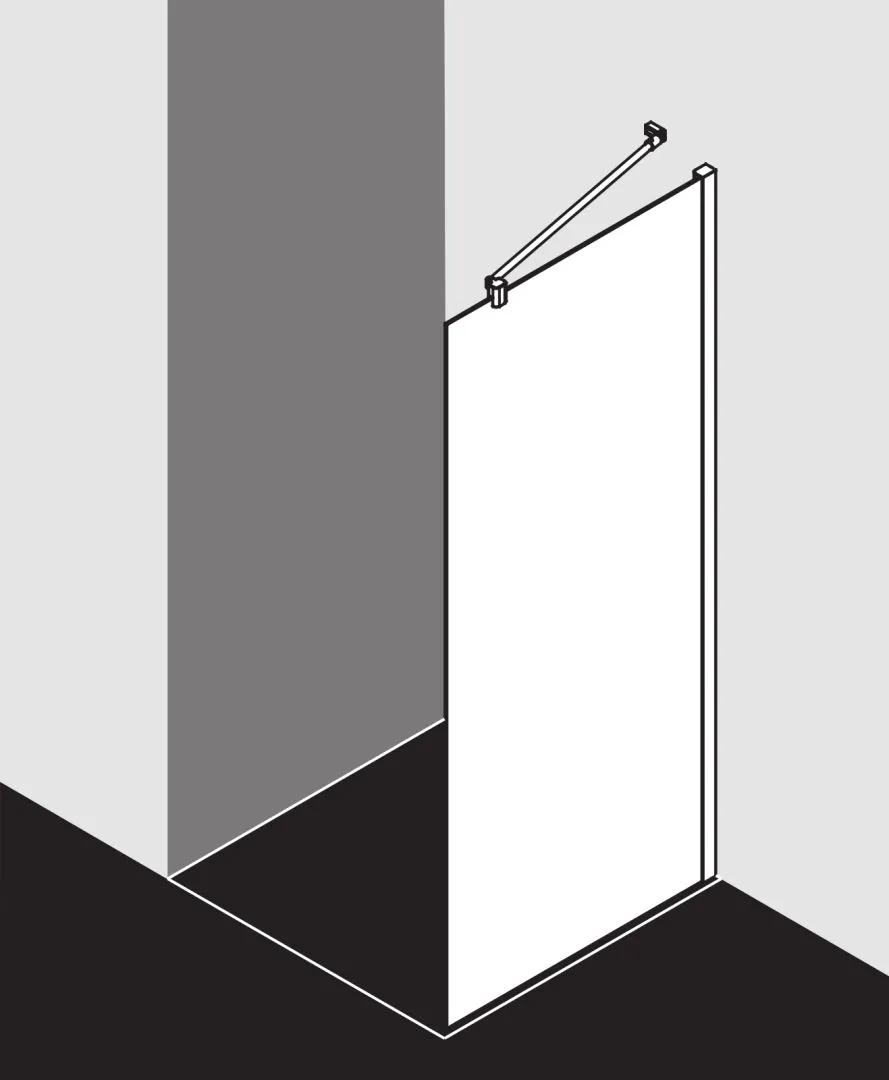 Kermi Duschdesign MENA Seitenwand, ME TWP, 2000x800mm, Silber Hochglanz Kermi Duschdesign MENA Seitenwand, ME TWP, 2000x800mm, Silber Hochglanz