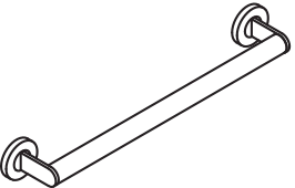 Haltegriff mobil, Edelstahl, pulverbeschichtet, Achsmaß 500 mm, Durchmesser 32 mm, in Farbe DC (Schwarz tiefmatt)