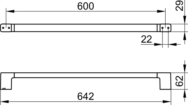 Collection Moll Badetuchhalter 600 mm Rotgold gebürstet Collection Moll Badetuchhalter 600 mm Rotgold gebürstet