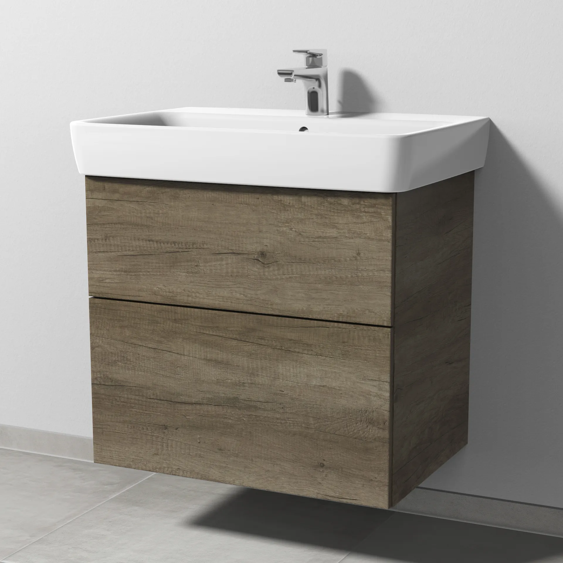 Waschtischunterbau mit Auszügen 3way (SM877) 588x635x407 Anthrazit-Matt