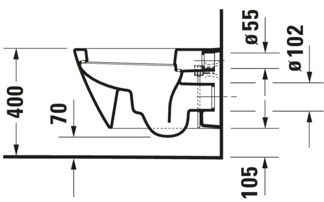 Wand-Tiefspül-WC „Starck 2“ 36,5 × 38 × 54 cm