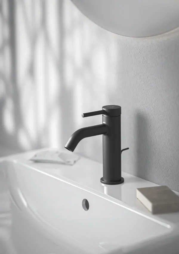 Waschtischarmatur Ceraline Nuovo H85 Ausladung 90mm mit Ablaufgarnitur BlueStart Chrom Waschtischarmatur Ceraline Nuovo H85 Ausladung 90mm mit Ablaufgarnitur BlueStart Chrom