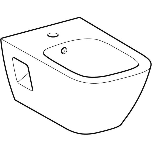 Wand-Bidet „Renova Plan“, mit Überlauf 35 × 26 × 54 cm