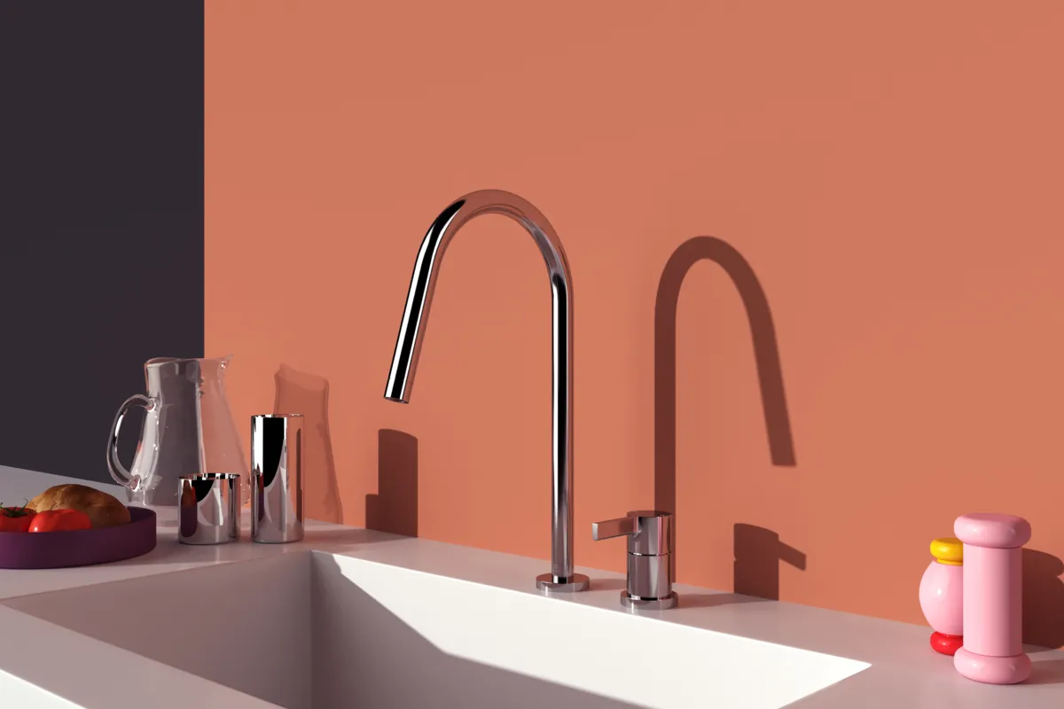 Küchenarmatur Gusto Ausladung 243mm Brushed Gold Küchenarmatur Gusto Ausladung 243mm Brushed Gold