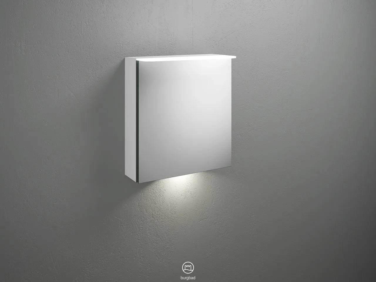 Burgbad Spiegelschrank Badu SFUA060, 310x600x665 mm, LED-Aufsatzleuchte 4200 K, beidseitig verspiegelt