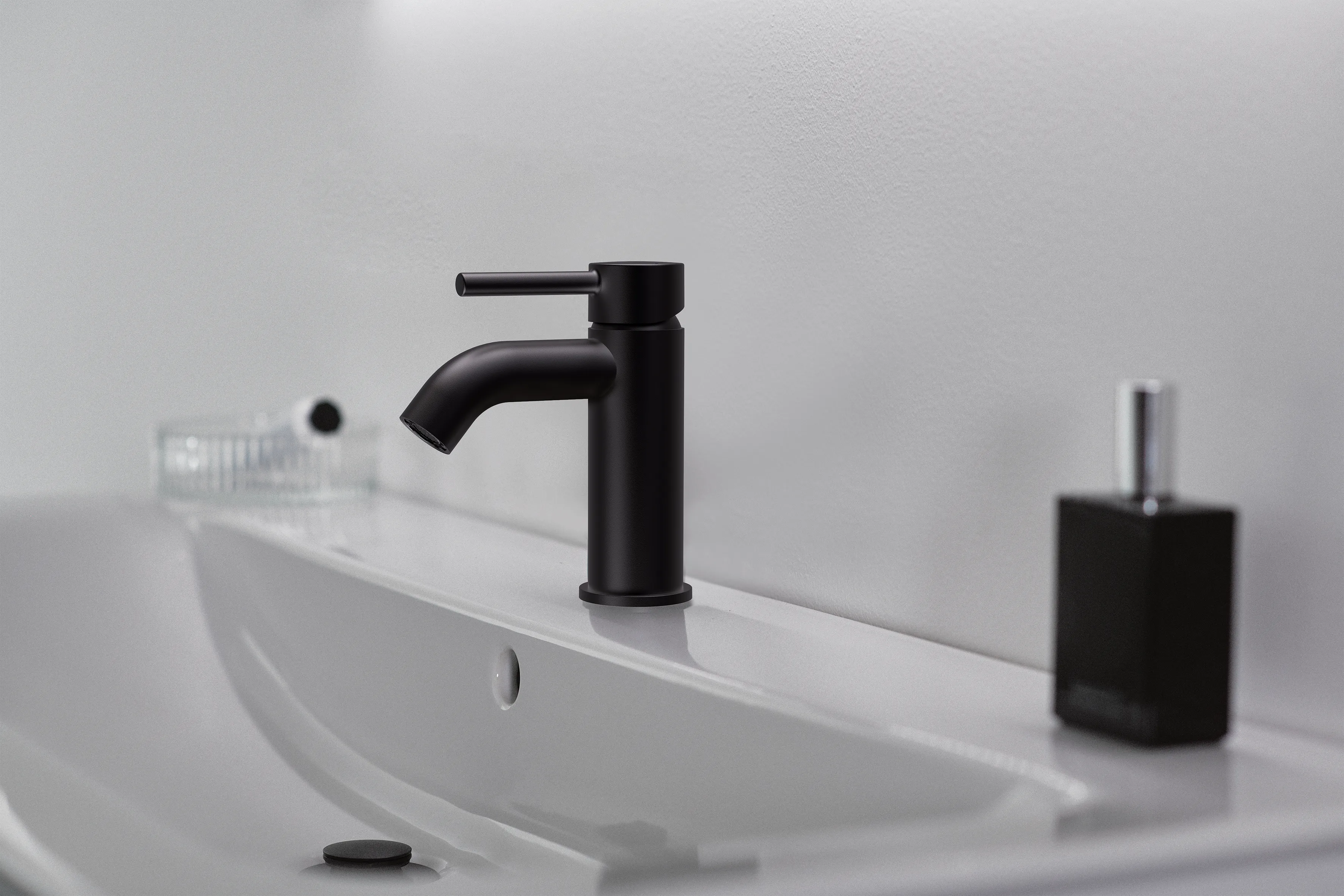 Waschtischarmatur Ceraline, 5 l/min., ohne Ablaufgarnitur, Ausladung 100mm, Chrom Waschtischarmatur Ceraline, 5 l/min., ohne Ablaufgarnitur, Ausladung 100mm, Chrom