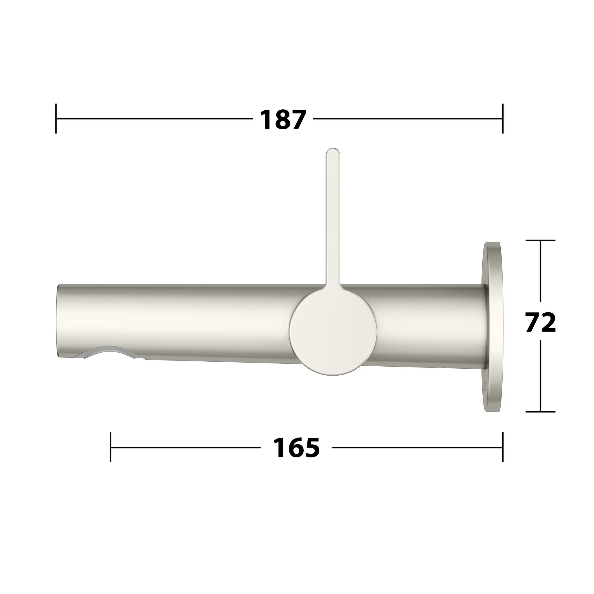 Edition 400 51516050101 Einhebel-Waschtischmischer UP für Wandmontage Ausladung 165 mm Nickel gebürstet